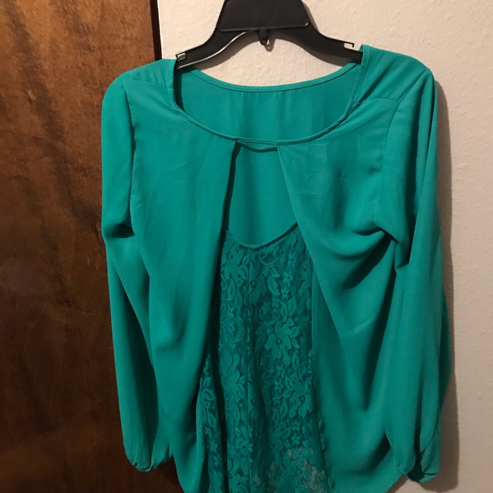HEART SOUL TURQUOISE BLOUSE
